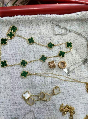 Exactly same as original Alhambra long necklace 10 motifs 18K rose gold