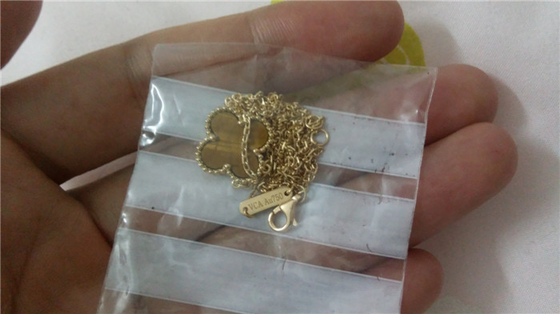 In stock Van Cleef & Arpels Alhambra 18K yellow gold necklace from factory