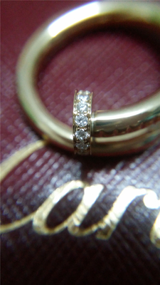 18K gold  Panthère de bracelet  juste un clou ring with Diamond