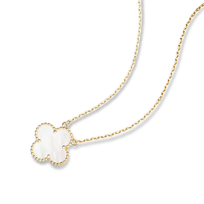 VCA VCARA45900 Vintage Alhambra pendant yellow gold white mother-of-pearl