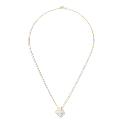 VCA VCARA45900 Vintage Alhambra pendant yellow gold white mother-of-pearl