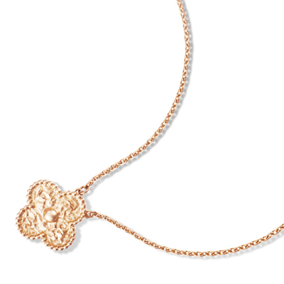 Wholesale Cheap VCA Vintage Alhambra pendant 18K pink gold Necklace VCARN9ZS00