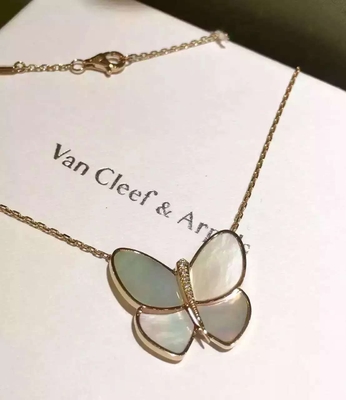 China Factory Make Van Cleef & Arpels Butterfly Necklace18K Yellow Gold Necklace VCARA63400