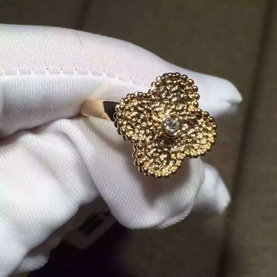 Genuine Van Cleef & Arpels Vintage Alhambra Earring 18K Yellow Gold Necklace and Earrings