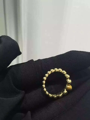 Perlée Variation Ring18K Yellow Gold Ring with Tiger's Eye Stone