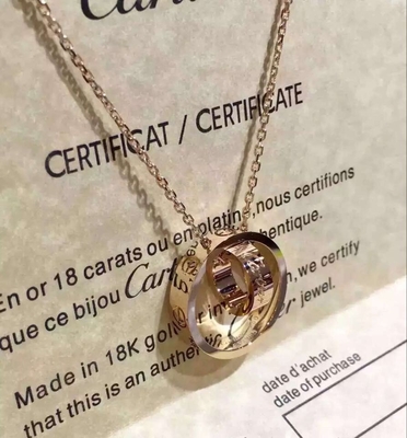 Same Brand Quality  Jewelry  Diamond Necklace Design  Love Necklace 18K Gold