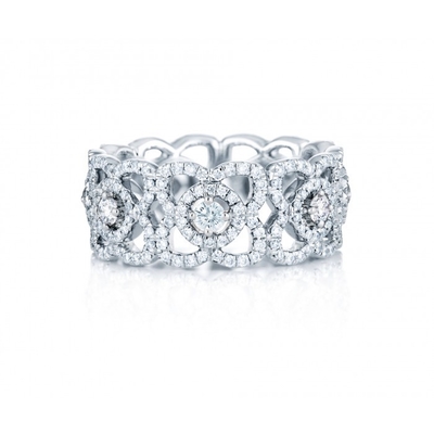  Diamond Ring 18K Yellow Gold Lotus Design Ring with VVS Diamonds J1FK02Z00W