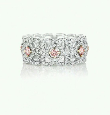  Diamond Ring 18K Yellow Gold Lotus Design Ring with VVS Diamonds J1FK02Z00W