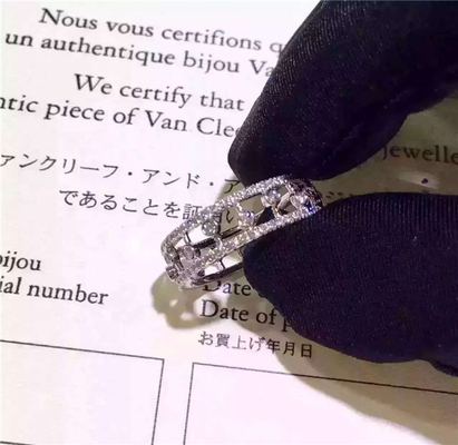 China Jewelry Factory  VVS Diamond Ring 18K White Gold Engagement Ring