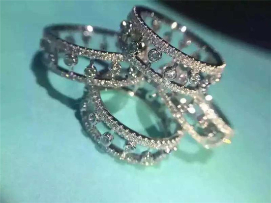 Cheap Price  Diamond Ring 18K White Gold Wedding Ring with VVS Diamonds