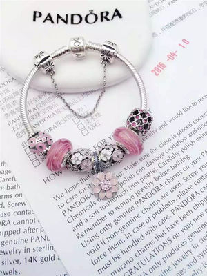 Hand Made Bead Bracelet in 925 Sterling Silver with Precious Gem Stone Fashion Jewelry