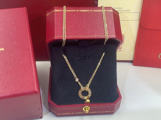 Cartie 18K Gold Necklace Of LOVE Necklace 2 Diamonds Yellow Gold Pink Gold White Gold VVS Diamonds