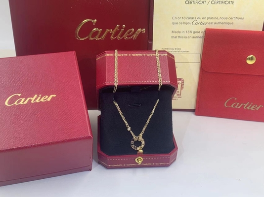 Cartie 18K Gold Necklace Of LOVE Necklace 2 Diamonds Yellow Gold Pink Gold White Gold VVS Diamonds