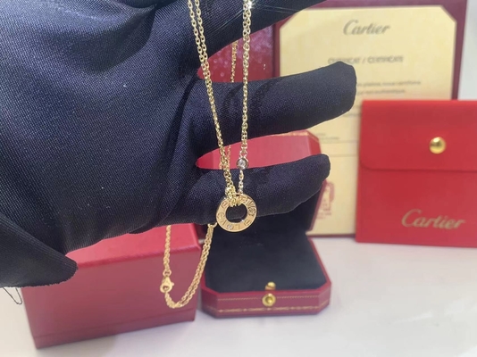 Cartie 18K Gold Necklace Of LOVE Necklace 2 Diamonds Yellow Gold Pink Gold White Gold VVS Diamonds