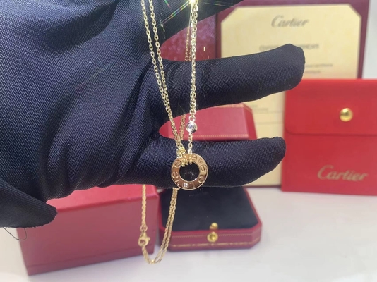 Cartie 18K Gold Necklace Of LOVE Necklace 2 Diamonds Yellow Gold Pink Gold White Gold VVS Diamonds