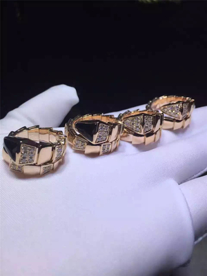 B.zero1 4-band ring in 18kt pink gold with pave diamonds AN857022