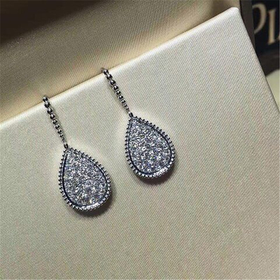   full diamond earrings  18kt  gold  with yellow gold or white gold