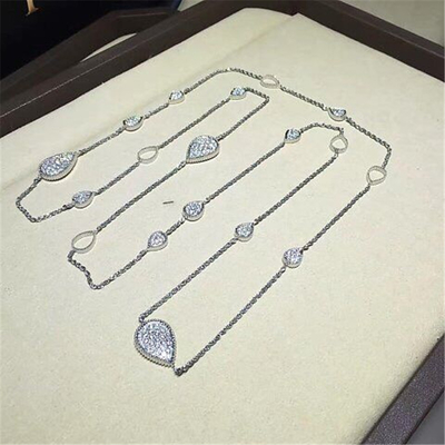  diamonds necklace  18kt gold  with yellow gold or white gold