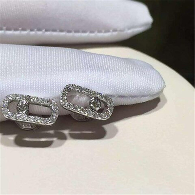   full diamonds earring  18kt  gold   with yellow gold or white gold