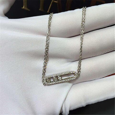  diamonds necklace 18kt  gold  with yellow gold or white gold or  pink gold
