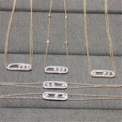  diamonds necklace 18kt  gold  with yellow gold or white gold or  pink gold