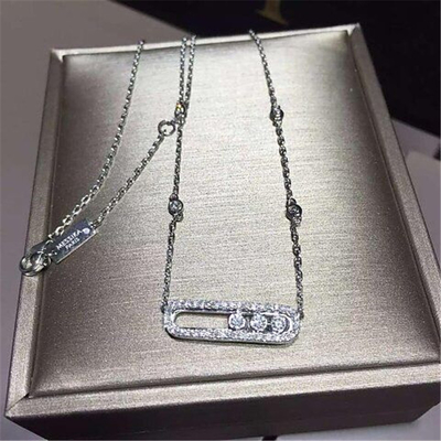  diamonds necklace 18kt  gold  with yellow gold or white gold