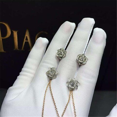 Piaget  full diamonds rose earring 18kt gold  with white gold or yellow gold or pink gold