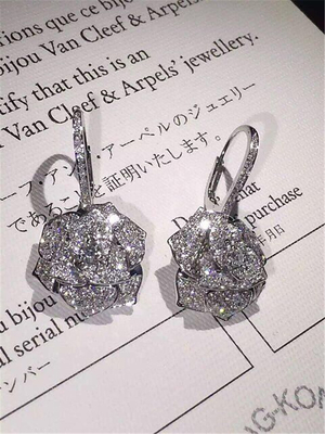 Piaget  full diamonds rose earring 18kt  gold  with white gold or yellow gold or pink gold