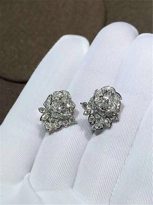 Piaget  full  diamonds rose earring 18kt  gold  with white gold or yellow gold or pink gold