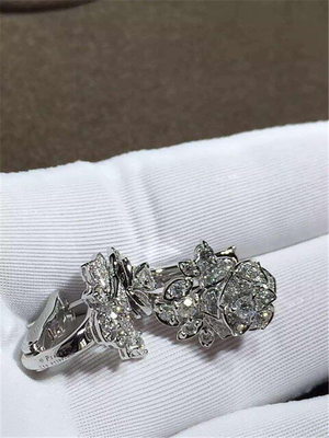 Piaget  full  diamonds rose earring 18kt  gold  with white gold or yellow gold or pink gold