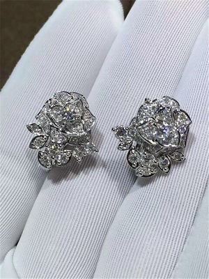 Piaget  full  diamonds rose earring 18kt  gold  with white gold or yellow gold or pink gold