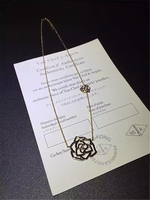 Piaget double rose necklace 18kt  gold  with white gold or yellow gold or pink gold