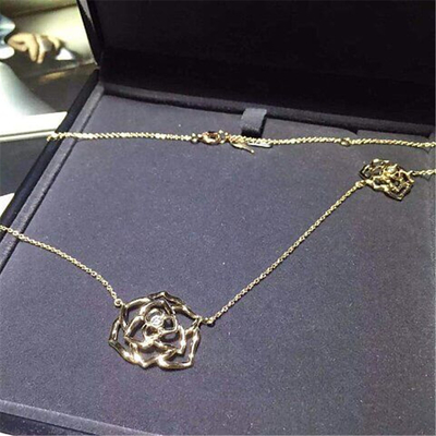 Piaget double rose necklace 18kt  gold  with white gold or yellow gold or pink gold