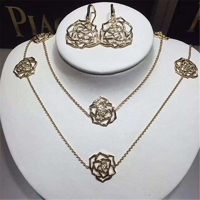Piaget diamonds of seven rose  necklace 18kt  gold  with white gold or yellow gold or pink gold