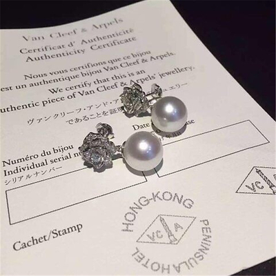Piaget  full diamonds of rose pearl earrings 18kt  gold  with white gold or yellow gold or pink gold