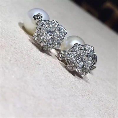 Piaget  full diamonds of rose pearl earrings 18kt  gold  with white gold or yellow gold or pink gold