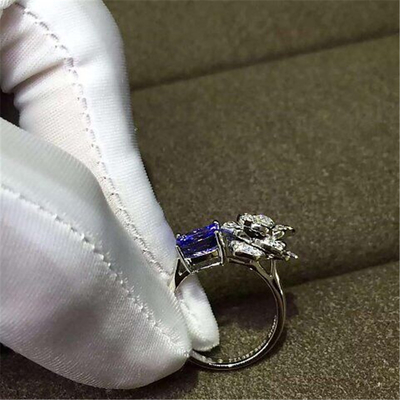 Piaget full diamonds tanzanite rose  ring of 18kt gold  with white gold