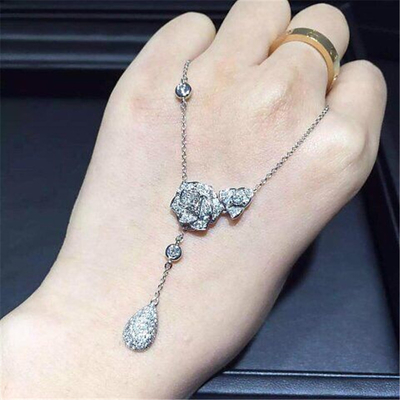 Piaget full diamonds necklace of 18kt gold  with white gold