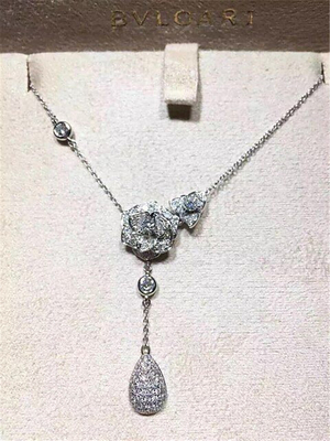 Piaget full diamonds necklace of 18kt gold  with white gold