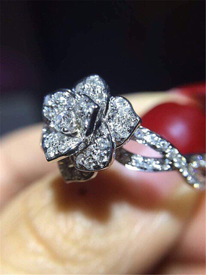 Piaget  full diamonds rose ring 18kt gold  with white gold or yellow gold
