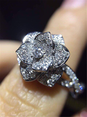Piaget  full diamonds rose ring 18kt gold  with white gold or yellow gold