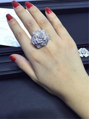 Piaget  full diamonds rose ring 18kt gold  with white gold or yellow gold