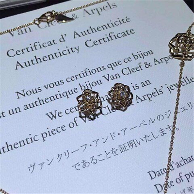Piaget diamonds of hollow  rose earring 18kt gold  with white gold or yellow gold or pink gold