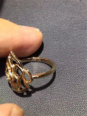 Piaget diamonds of hollow  rose ring 18kt gold  with white gold or yellow gold