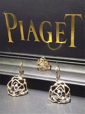 Piaget diamonds of hollow  rose ring 18kt gold  with white gold or yellow gold