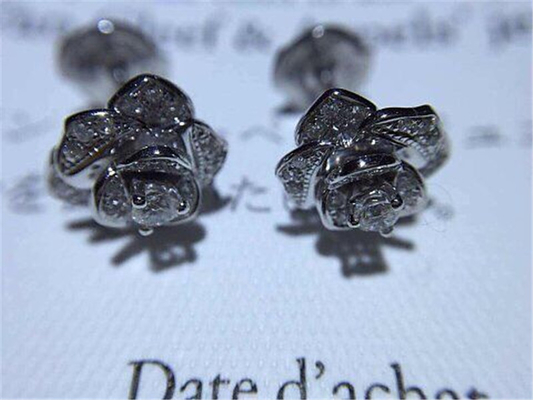 Piaget  mini of  full diamonds rose earring 18kt gold  with white gold or yellow gold or pink gold