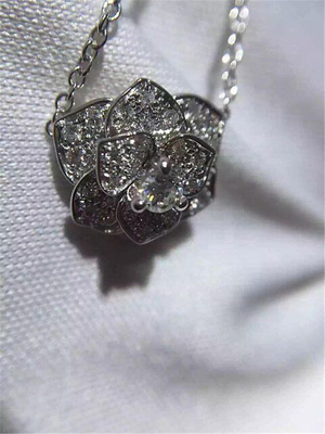 Piaget  mini full diamonds rose necklace 18kt  gold  with white gold or yellow gold or pink gold