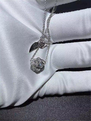 Piaget  mini full diamonds rose necklace 18kt  gold  with white gold or yellow gold or pink gold