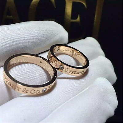  diamonds of engraved couple ring 18kt  gold  with white gold or yellow gold