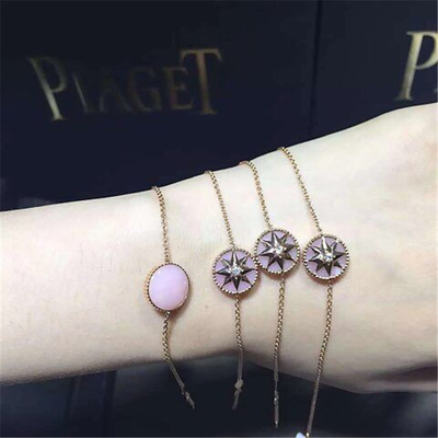  diamonds of star disk bracelet  18kt gold  with yellow gold or white gold